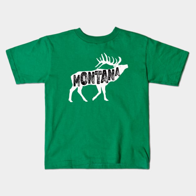 MONTANA ELK Kids T-Shirt by Cult Classics